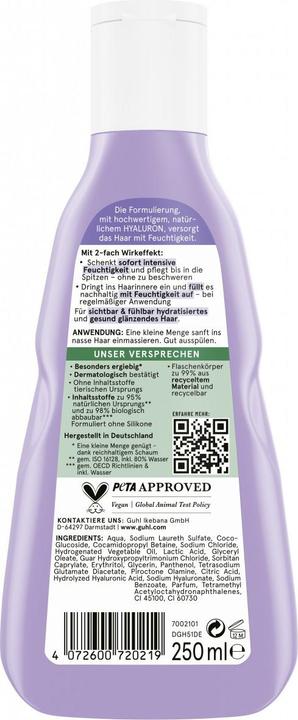 Immagine prodotto Guhl Ialurone e cura (Shampoo liquido, 250 ml)
