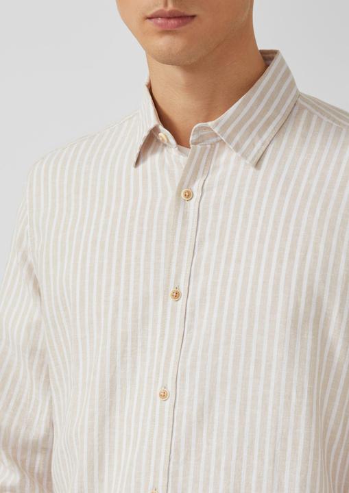 Immagine prodotto s.Oliver Regular Fit: Langarmhemd aus Leinenmix mit Streifen (L)