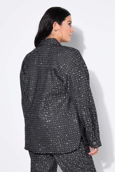Produktbild Studio Untold Hemd, oversized, Pailletten, Jeanslook (54)