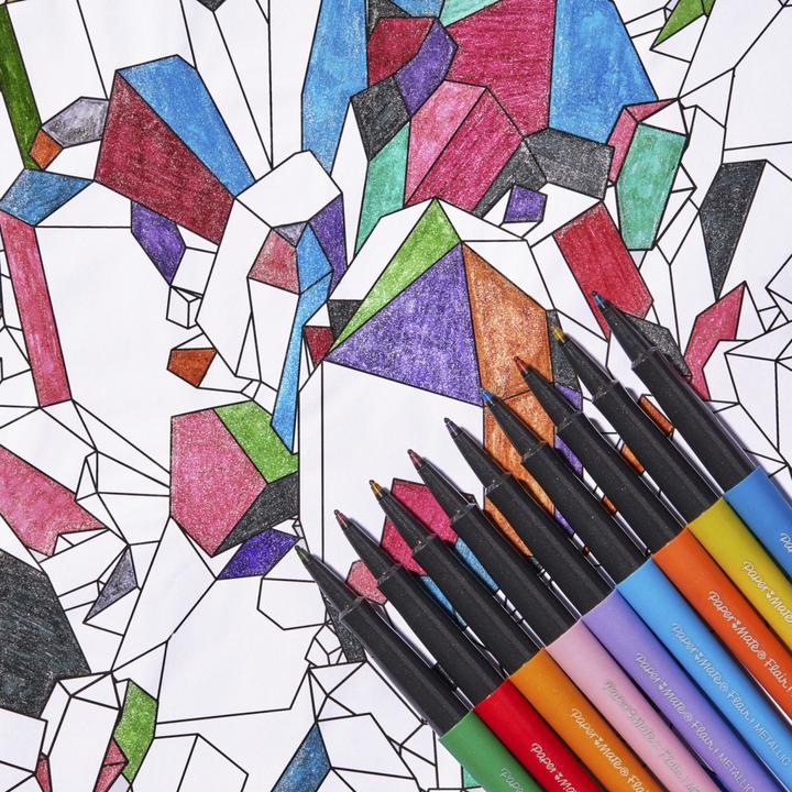 Immagine prodotto Paper Mate penne con punta in fibra Flair 6s METALLIC M (Multicolore, 6 x)