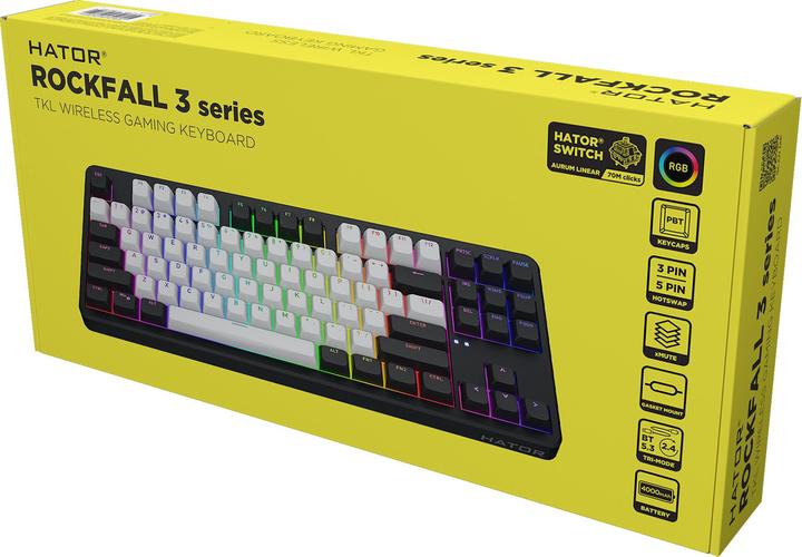 Image du produit Hator Rockfall 3 TKL Wireless (ING. Int., Filaire, Sans fil)