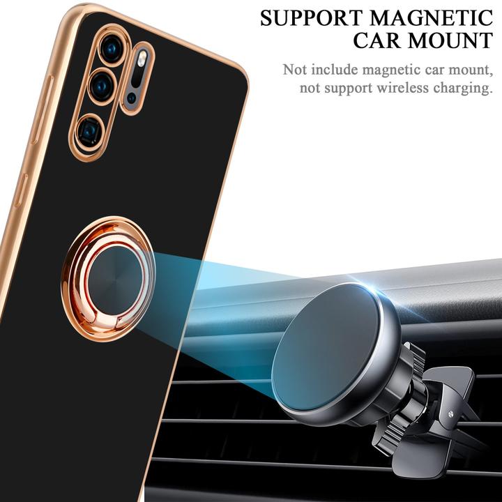 Actual product image Cadorabo Case for Huawei P30 PRO in TPU with camera protection and ring LM089 Style (Huawei P30 Pro)