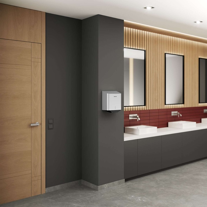 Actual product image Stiebel Eltron ULTRONIC Premium, hand dryer, electric, hygienic: air steriliser + HEPA filter, TÜV, stainless steel