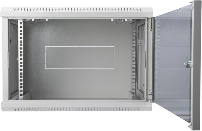 Immagine prodotto Digitus 48,3cm 19inch armadio a muro 16HE SoHoline RAL7035 grigio H816mmxW600mmxD450mm con porta in vetro (16 HE, Rack da 19 pollici)