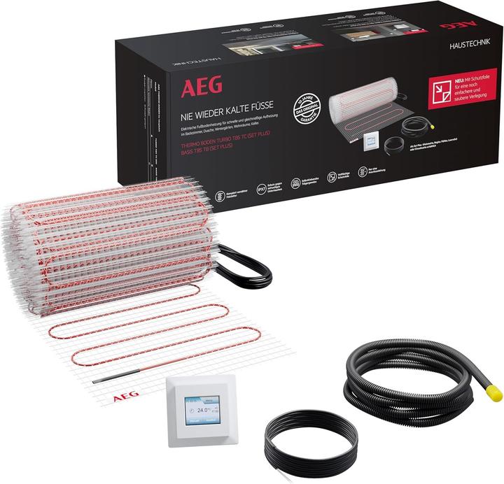 Image du produit AEG Haustechnik Comfort Turbo Thermo Boden TBS TC 200/4 Set Plus, chauffage électrique par le sol, set complet 4
