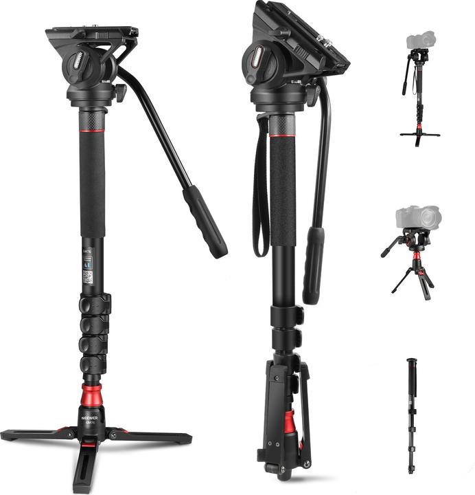 Actual product image Neewer Aluminum Alloy Monopod With Fluid Head (Metal)