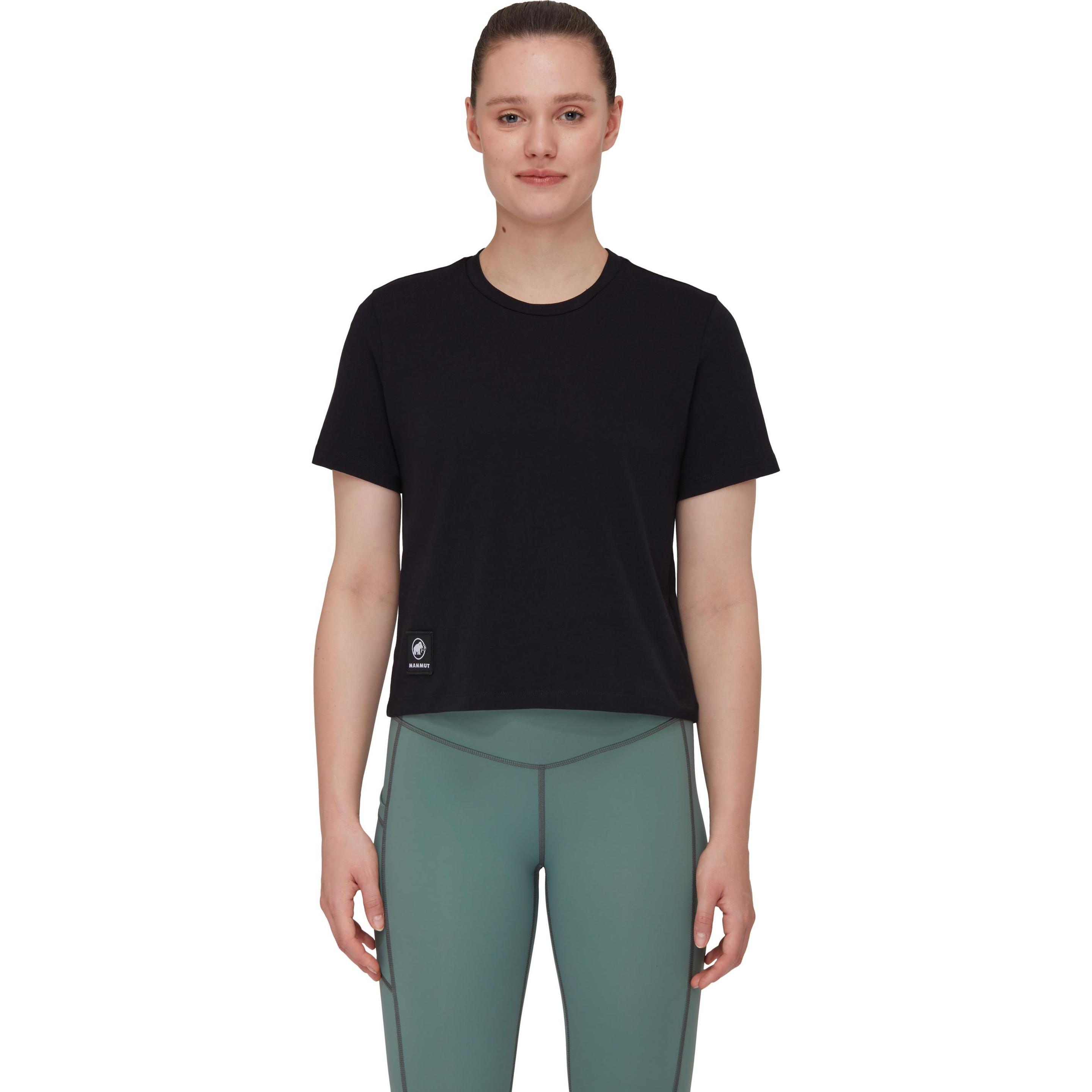 Thumbnail - Mammut, Damen, Shirt, Massone T-Shirt Cropped Women Patch, Schwarz, (XL)