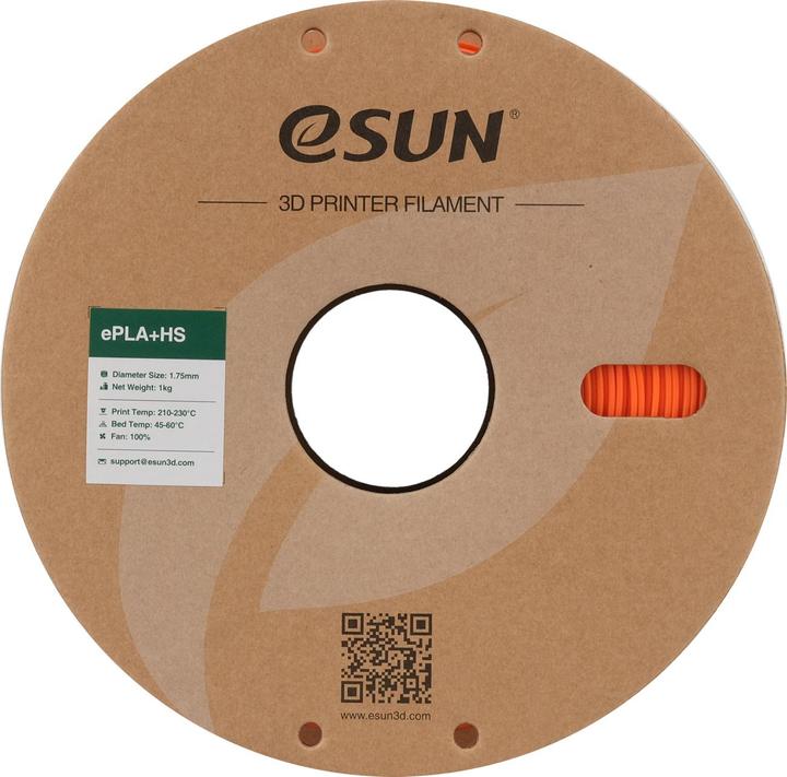Produktbild eSUN EPLA+HS 1,75mm ORANGE 1kg (PLA, 1.75 mm, 1000 g, Orange)