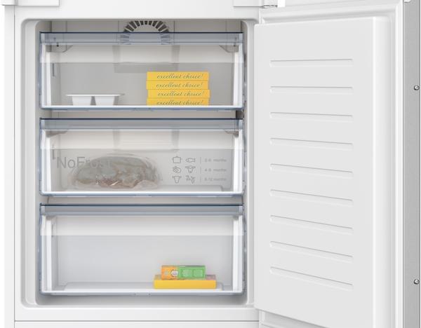 Actual product image Neff N 30, built-in fridge-freezer with bottom freezer compartment, 193.5 x 54.1 cm, drag hinge, KI796 (289 l)
