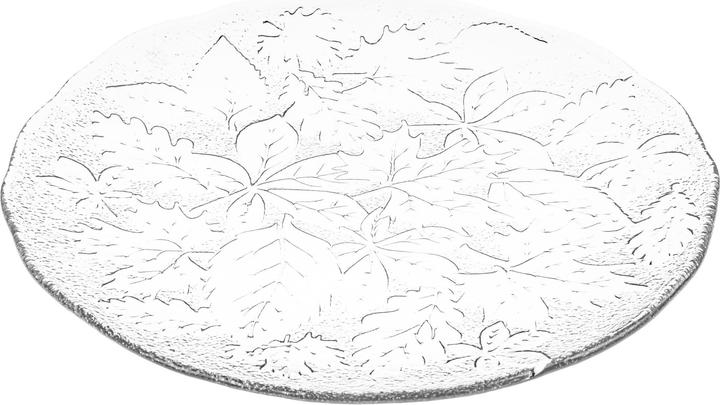 Glasi Hergiswil Speiseteller Herbstblätter 1 Stück,Transparent (1x, 33 cm)