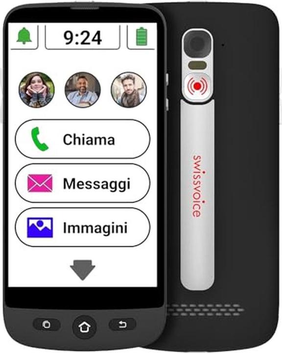 Image du produit Swissvoice S510M Smartphone senior Simlockvrij - 4G+ - SOS knop - Android 12 - Whasapp (16 Go, Anthracite, 5", Double SIM, 4G)