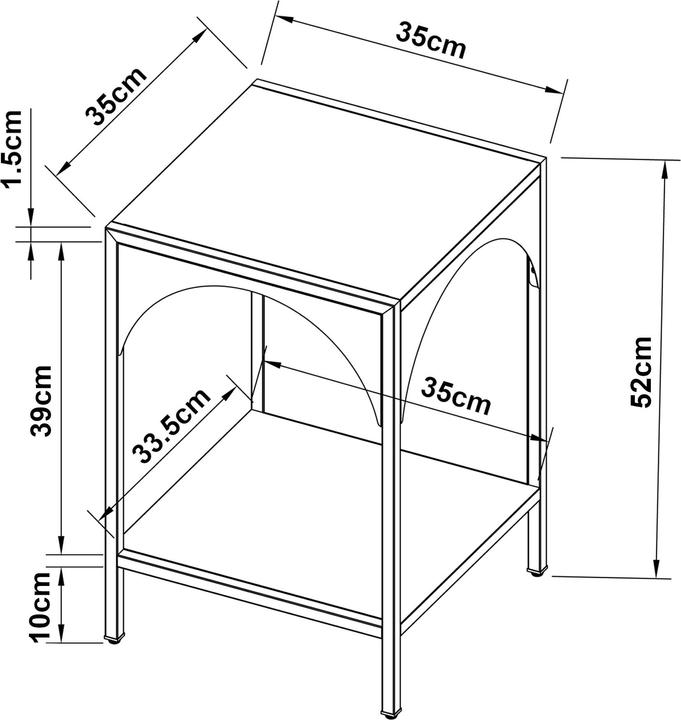 Immagine prodotto Jamb Scaffale verticale (35 x 35 x 52 cm)