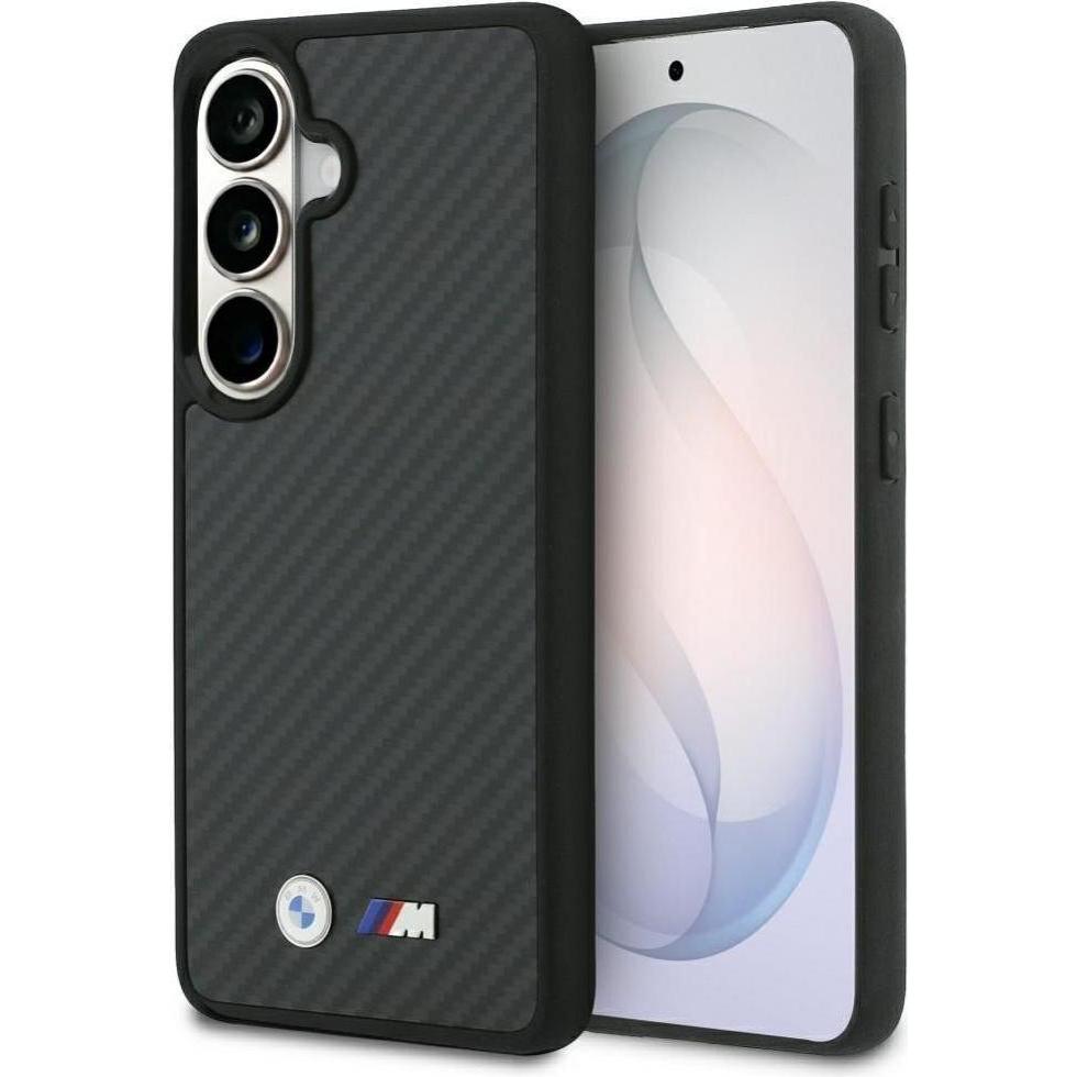 BMW Case M Kevlar Logo MagSafe for Samsung Galaxy S26 black (Samsung Galaxy S26), Cover smartphone, Nero