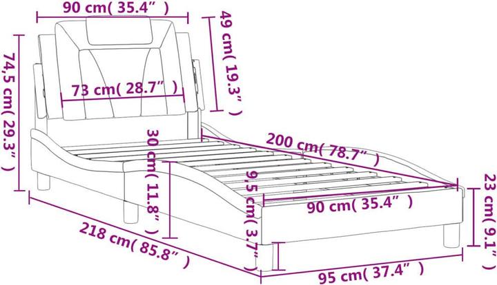 Image du produit vidaXL Bettgestell (90 x 200 cm)