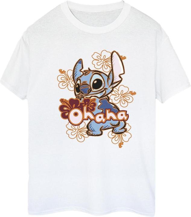 Produktbild Disney Lilo And Stitch Ohana Orange Hibiscus TShirt (M)