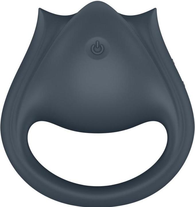 Actual product image Satisfyer - Perfect Pair 2 Multivibrator 2 In 1 Penis Ring And Finger Stimulator Grey (5.50 cm)