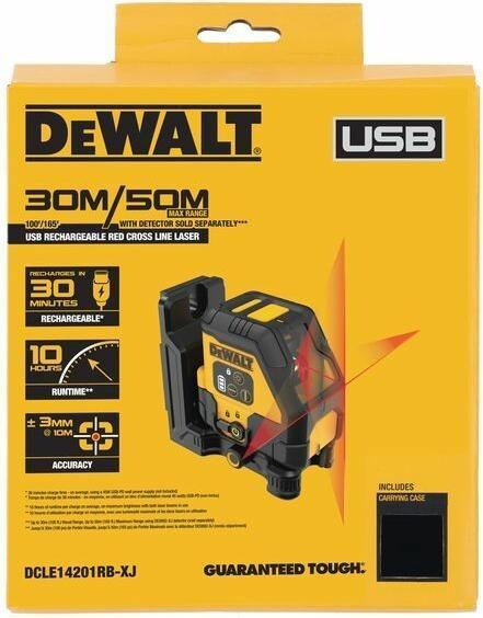 Produktbild DeWalt Linienlaser mit integriertem Akku, rot (Kreuzlinienlaser)