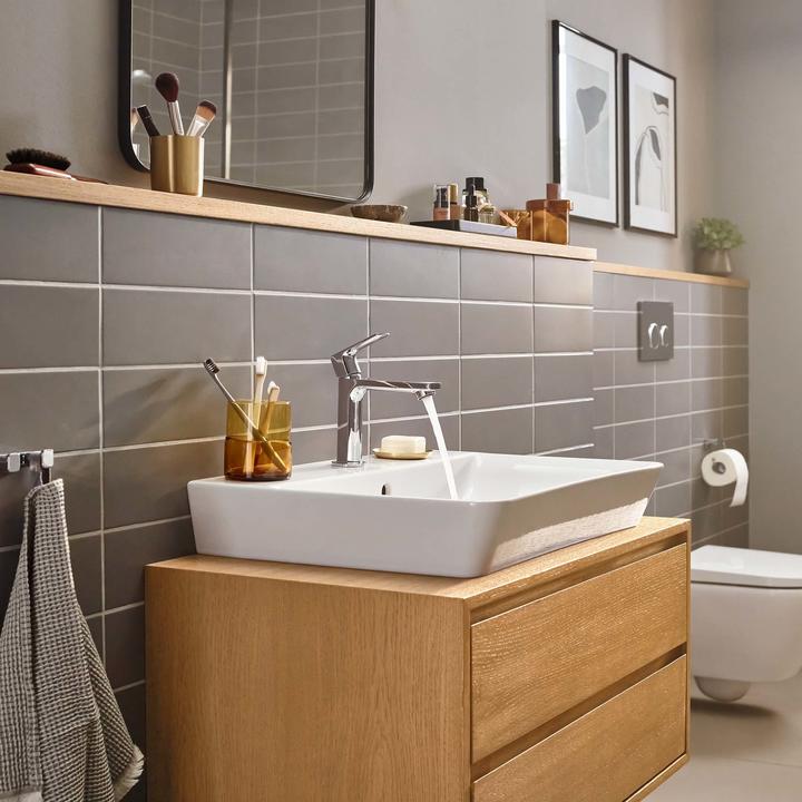 Productafbeelding hansgrohe Rebris E Einhebel-Waschtischarmatur 110 CoolStart ohne Ablaufgarnitur