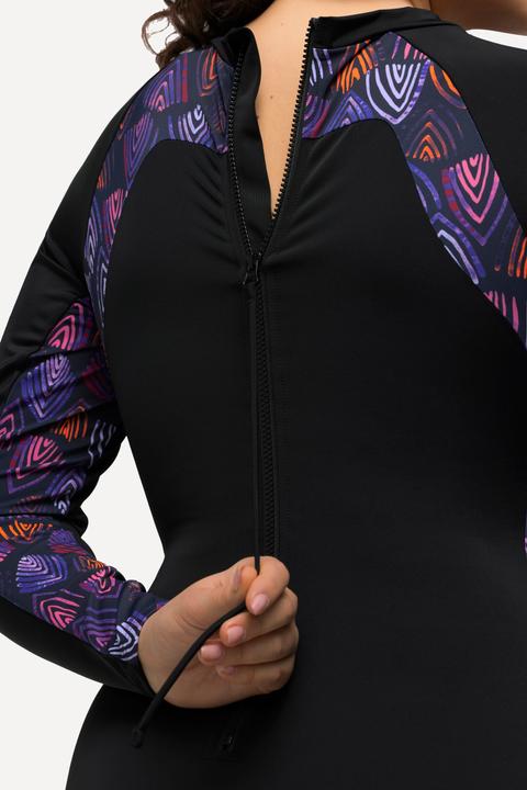 Image du produit Ulla Popken Maillot de bain avec protection UV 50+, col montant et manches longues. Sans bonnets souples (42)