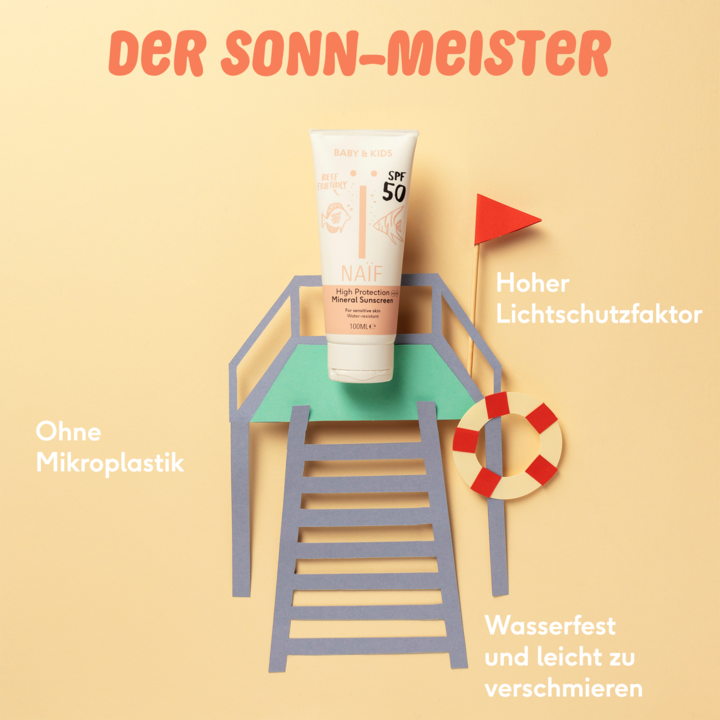 Actual product image Naïf Sunscreen (Suntan cream, SPF 50, 100 ml, 133 g)