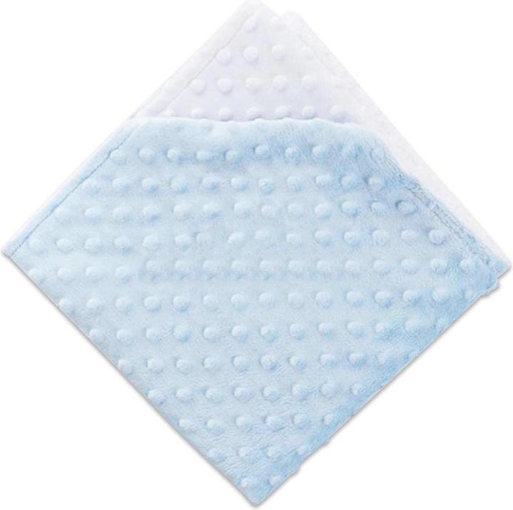 Produktbild Love Kids Babydecke, Zweifarbige Blau, Minky (100 x 75 cm)