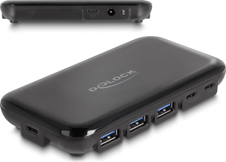 Produktbild Delock 7 Port USB 3.2 Gen 2 Hub mit 4 US (USB-C, 7 Ports)