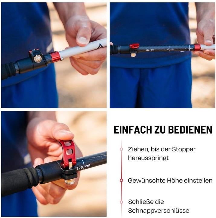 Produktbild Atacama Teleskop Wanderstöcke, Flip Lock 110-135 cm