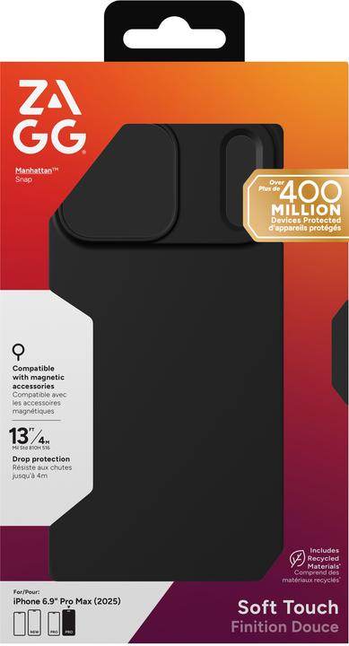 Actual product image Zagg Case für Apple iPhone 17 Pro Max Manhattan Snap black (Apple iPhone 17 Pro Max)