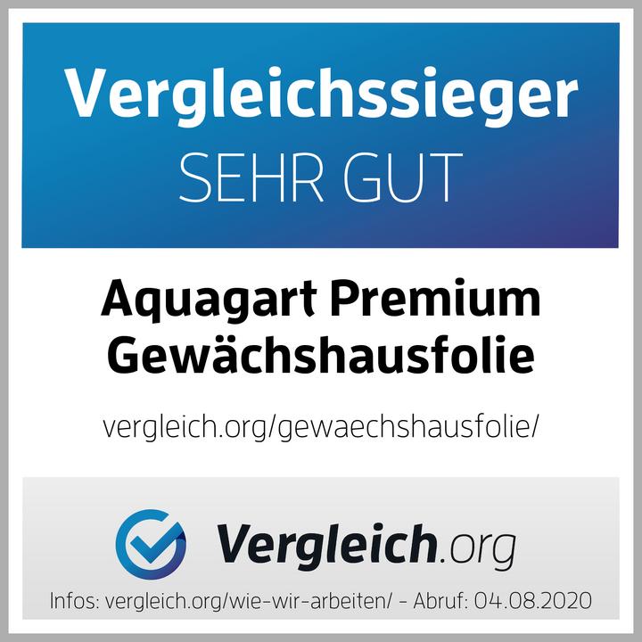 Energy Label Aquagart 18m Gartenfolie Gewächshausfolie UV 5 Frühbeetfolie Treibhausfolie 4m breit