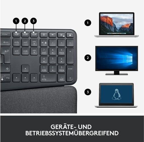 Actual product image Logitech Ergo K860 (CH, Wireless)