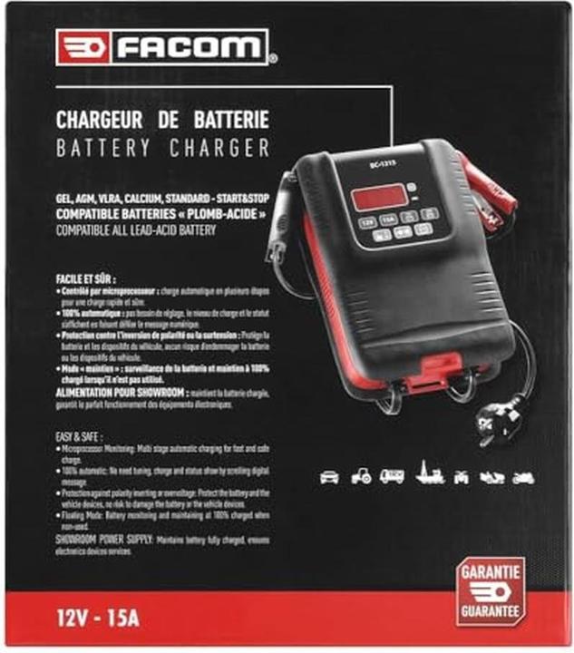 Produktbild Facom BC1215PB Batterieladegerät 12 Volt 15A (12V, 15 A)