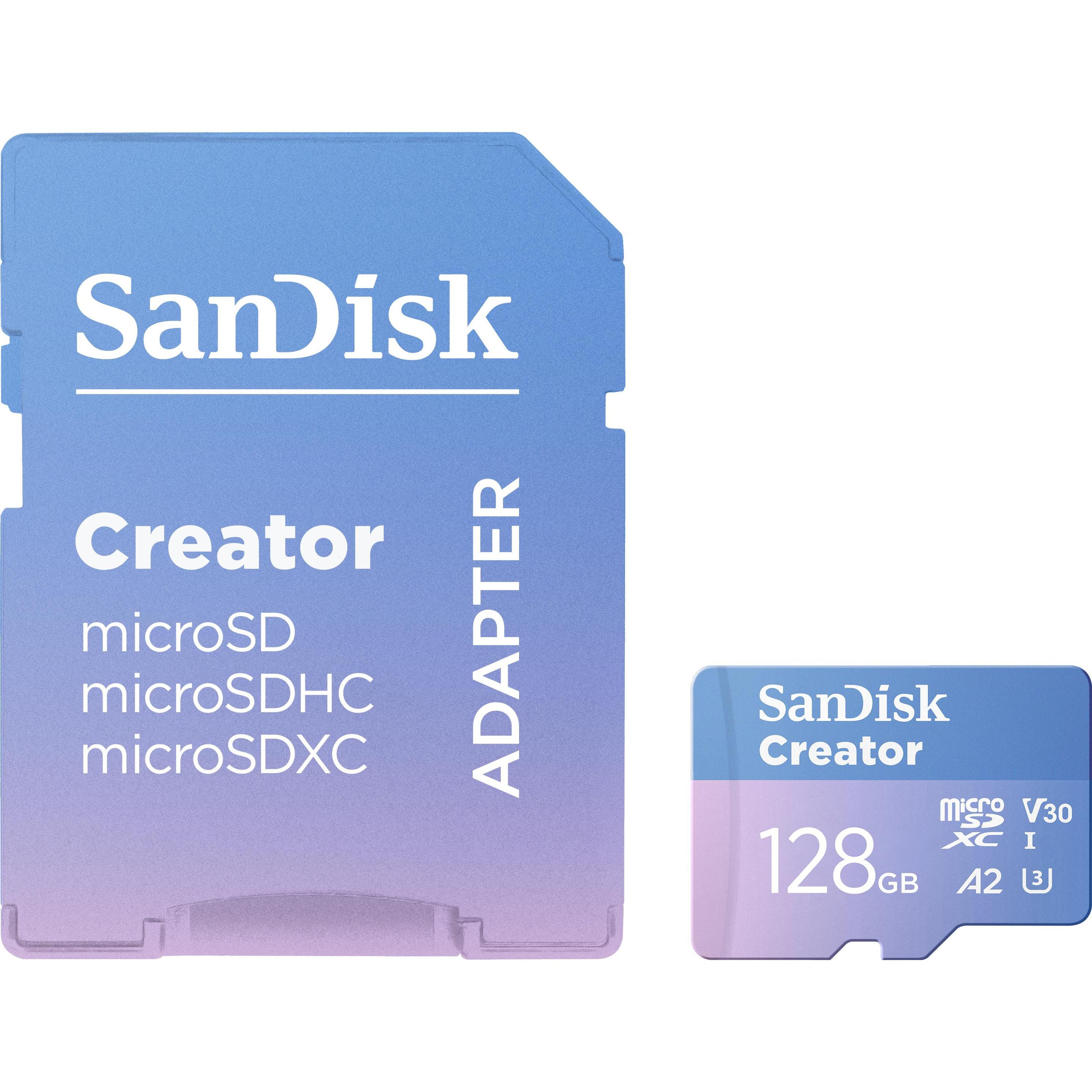 SANDISK Creator UHS-I V30 (1000 GB, microSDXC, U3, UHS-I), Scheda di memoria, Blu