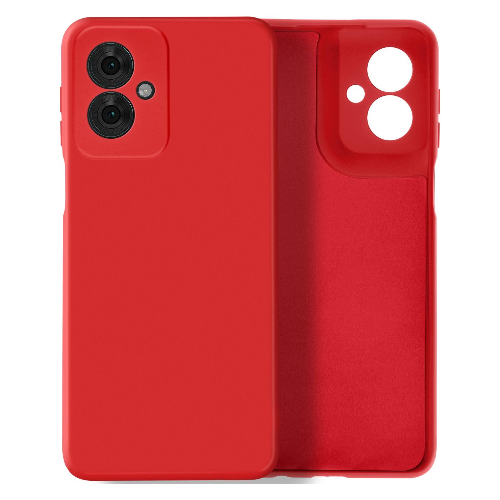 Avizar SmoothGrip Case (Motorola Moto G55), Smartphone Hülle, Rot