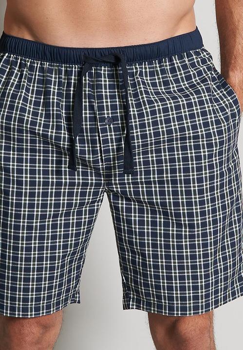 Produktbild Tom Tailor kurze Herren Schlafhose Bermuda mit Eingriff Knopf Bindeband kariert (56)