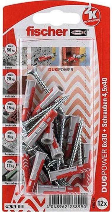 Fischer DuoPower 6x30 S K (12 pcs)