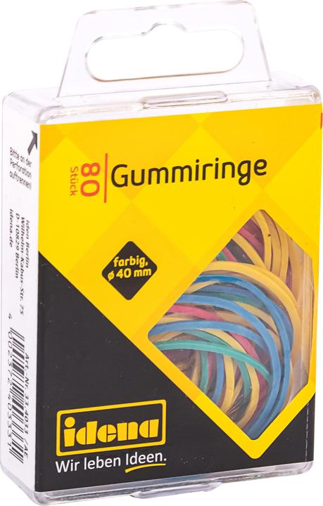 Actual product image Idena Rubber rings 80 pieces assorted colours Ø 40mm (80 pcs.)