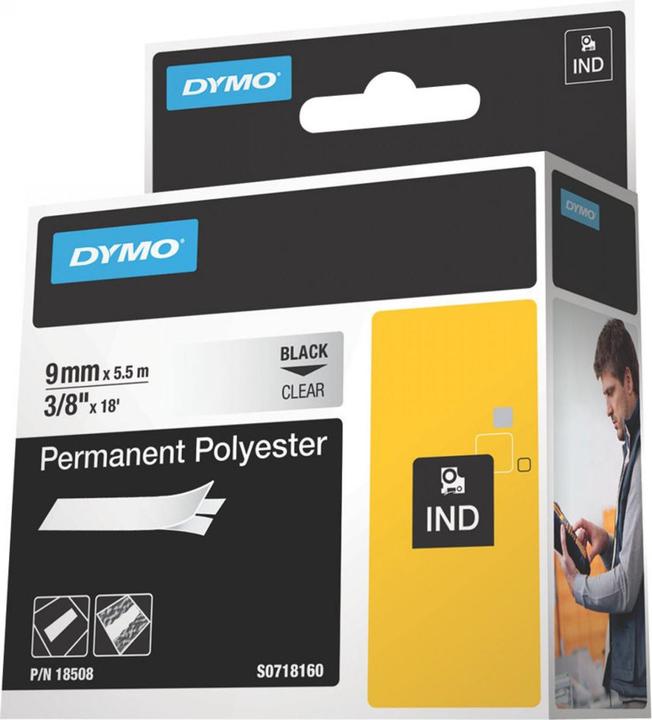 Produktbild Dymo Schriftband Polyester 9mm (0.90 cm, Transparent)