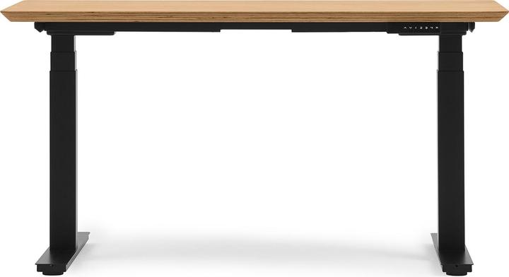 Actual product image Oakywood Standing Desk Holztisch mit Höhenverstellung - aus Furnier - Eichenfurnier / 120x60 / Schwarz - Oaky