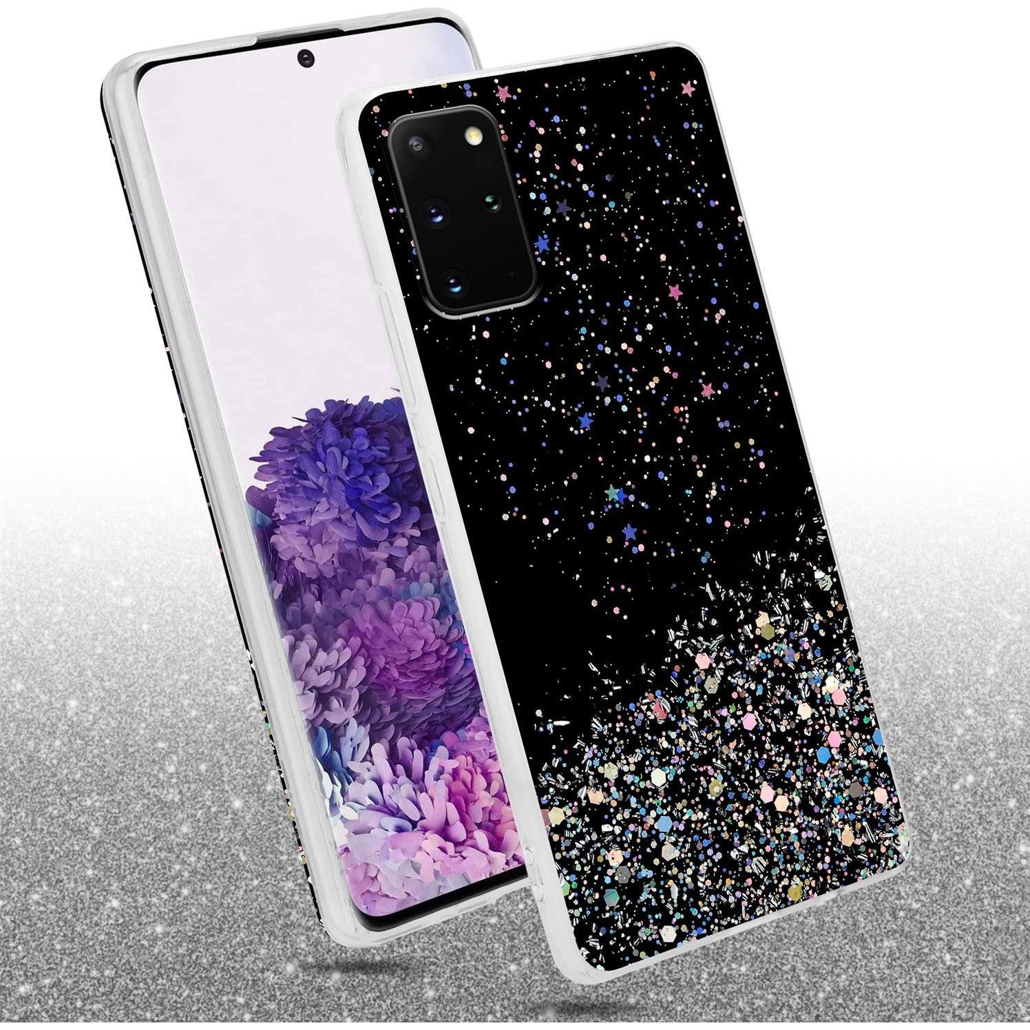 Thumbnail - Cadorabo TPU Cover funkelnder Glitter (Samsung Galaxy S20+), Smartphone Hülle, Schwarz