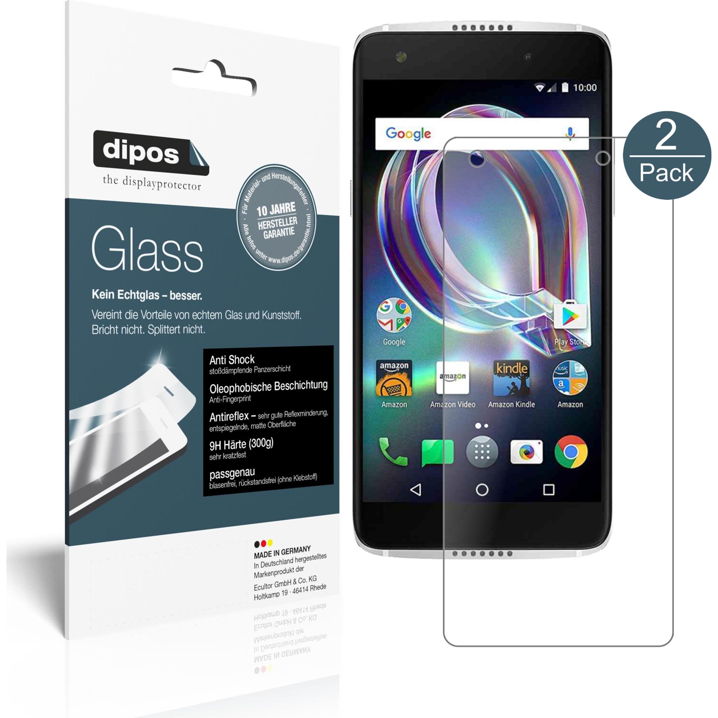 Dipos Displayschutz Anti-Shock (1 Stück, Alcatel Idol 5s), Smartphone Schutzfolie, Transparent