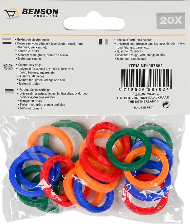 Image du produit Stahlex Anneaux porte-clés 20 pcs