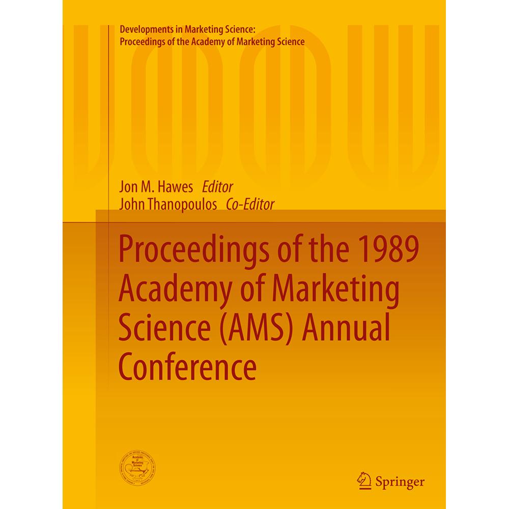 Proceedings of the 1989 Academy of Marketing Science (AMS) Annual Conference, Fachbücher von Jon M. Hawes