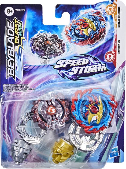 Immagine prodotto Hasbro eyblade Burst Surge Speedstorm Mirage Helios H6 e Gaianon G6 (Inglese, Francese, Tedesco, Italiano)