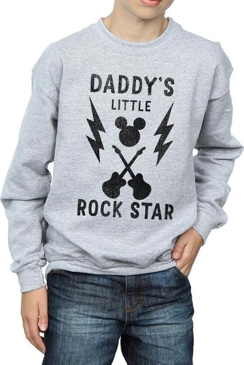 Produktbild Disney Mickey Mouse Daddy's Rock Star Sweatshirt Jungen (128)