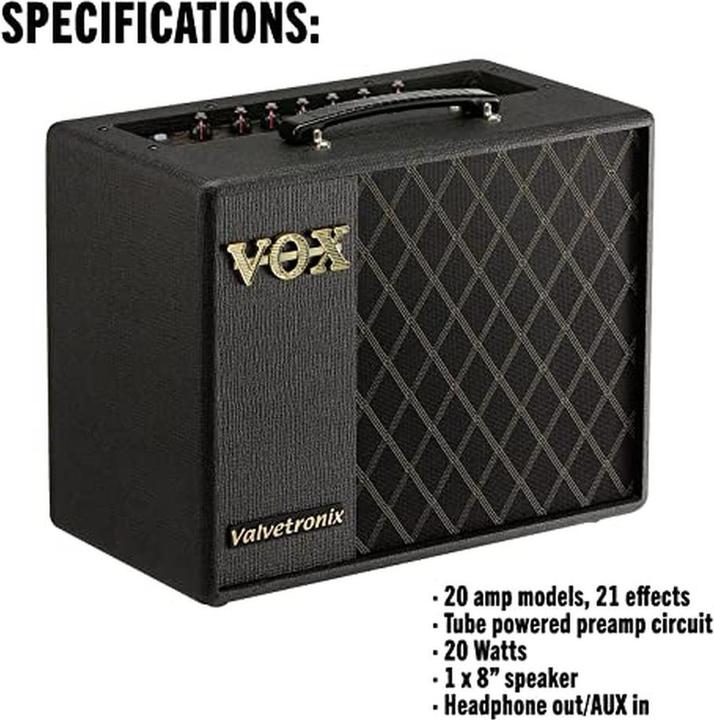 Actual product image Vox Electric Guitar Combo, Valvetronix, 1x8", 20W, Amp/FX Modeling (Guitar, 20 W)