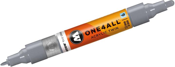 Actual product image Molotow Marqueur pour Maquettes - One4All Twin - Acrylique Gris Cool Pastel - 1,5/4mm - -203 - 15 cm (Grey, 4 mm, 1 x)