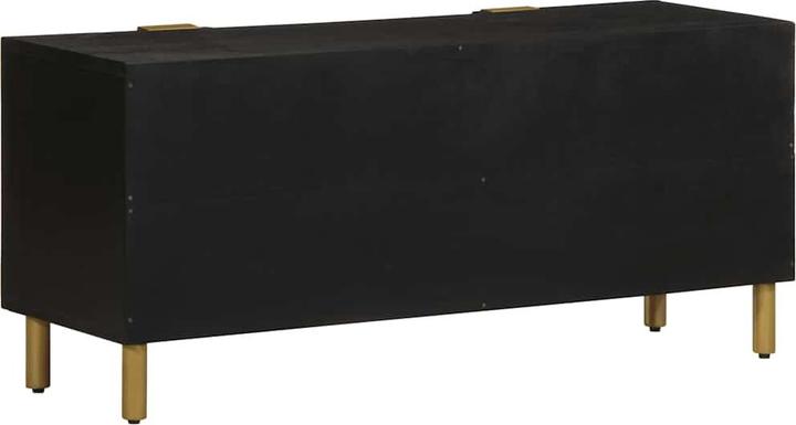 Actual product image vidaXL TV cabinet Lowboard TV cabinet TV table black wood-based material (100 x 33 x 46 cm)