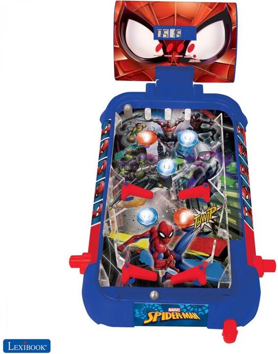 Immagine prodotto Lexibook JG610SP Marvel Spider-Man flipper elettronico, gioco d'azione e di riflessi per bambini u (Francese, Inglese, Italiano, Olandese, Portoghese, Spagnolo, Tedesco, 1 Giocatori)