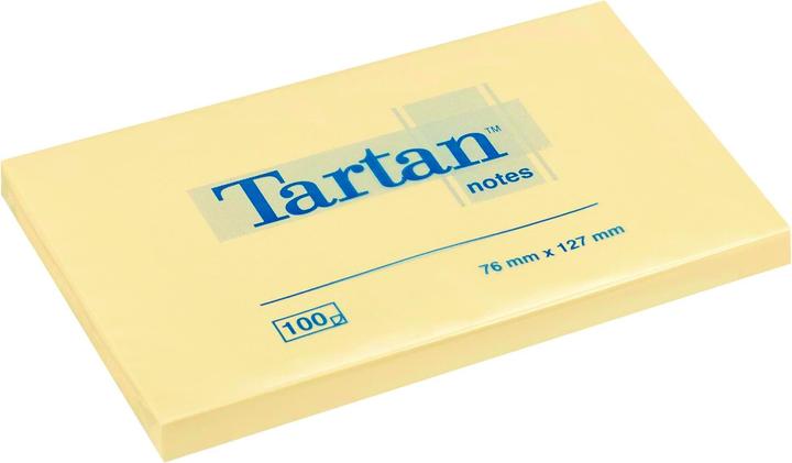Actual product image Tartan Sticky notes, 127 x 76 mm, 63 gsm, yellow, 100 sheets (127 x 76 mm)