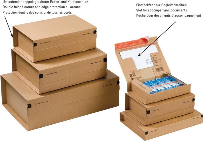 Immagine prodotto Colompac ® Scatole per pacchi 21,2 x 30,5 x 11,0 cm (LxLxH) 1 confezione = 10 pezzi. (305 x 212 x 110 mm, 10 x)